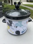 Walt Disney Mickey Slow Cooker MIC-200 By Intertek 110W With Glass Lid 10" X 9". Fixed Price $18.00.