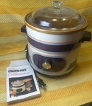 Vtg 70S Rival Crock-pot 3.5 Qt Slow Cooker 3100/2 + Glass Lid Book New Mcm. Fixed Price $65.00.