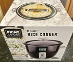 Prime Cuisine 8 Cup Programmable Rice Cooker Bpa Free New (ec). Fixed Price $26.95.