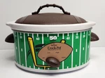 Rival Football Crock Pot SCVS300 The 50 Yard Line Slow Cooker 3.5 Quart Tested. Fixed Price $49.95.