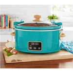 The Pioneer Woman 6 Qt Digital Slow Cooker With Locking Lid, Teal Speckle New. Fixed Price $34.00.