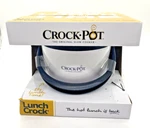 Pot 3 Cup Black White Lunch Crock. Portable, New In Box. Fixed Price $33.00.