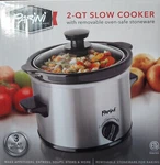 Parini 2 Qt Slow Cooker Brand With Removable Oven Safe Stoneware Sealed Box. Fixed Price $39.95.
