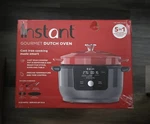 Instant Gourmet Qt Precision Electric Dutch Oven 5-IN-1 Cast Iron Red 6226685. Fixed Price $159.00.