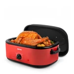 Aroma 18QT Electric Roaster Oven With High Dome Lid, Red (model ART-718RH). Fixed Price $38.47.