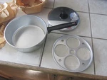 Vintage Poaching Pot Pan 2 Quart Lid ( 4 Eggs) Aluminum New. Fixed Price $49.99.