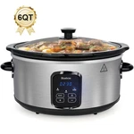 Bluebow 6QT Slow Cooker, Stoneware Crock With Removable Pot, 3 Heat Settings. Fixed Price $45.89.