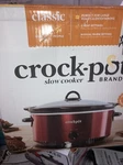 Crockpot 7-QUART Manual Slow Cooker, Red Stainless Steel. Fixed Price $35.00.