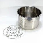 Instant Pot Duo Plus 6 V3 Qt Pressure Cooker Inner With Rack Only. Fixed Price $25.90.