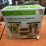 Zwilling Vacuum Food Sealer & Glass Storage Starter Set **new** Damaged Box. Fixed Price $94.99.