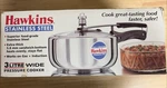 Hawkins 3 Liter Inner Lid Pressure Cooker, Stainless Steel Wide Design. Fixed Price $42.99.