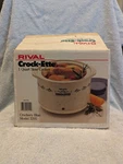 Rival Crock-ette 3205 1 Qt Slow Cooker Crockery Blue Stoneware Pot Lid. Fixed Price $25.00.