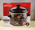 Chefstyle 2 Qt Slow Cooker Dia Los Muertos Floral Skull Design Limited.... Fixed Price $34.00.