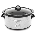 Brentwood Scallop Pattern 4.5 Quart Slow Cooker Stainless Steel. Fixed Price $80.44.