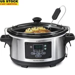 Digital Programmable Slow Cooker 6 Quart Temp Probe Clip Tight Lid Durable New. Fixed Price $106.82.