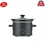 2 Quart Slow Cooker Crock Pot Black, New Programmable Oval Small Families Single. Fixed Price $16.99.