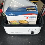 Vintage Nesco 18 Qt 4808-14 Roaster Oven Slow Cook, With Buffet Server. Fixed Price $42.00.