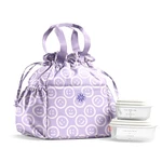 Fit & Fresh Cromwell Lavender Drawstring Lunch Bag Set For Women W/ 2 Containers. Fixed Price $60.54.