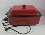 Nesco Quart Electric Roaster Oven Red Roasting Cooker 4104 No Rack Tested. Fixed Price $30.00.