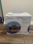 New Midea Dual- Zone Hot Pot 6.3QT Dishwasher Safe. Non-stick Ceramic Coating. Fixed Price $64.99.