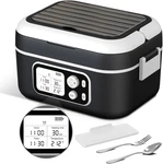 Electric Heated Lunch Box, 1.5L - 6.3 Cups 24000 Mah 100W Rechargeable Smart Sel. Fixed Price $132.99.