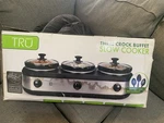Tru 1.5 Qt Liners Dish Tripple Buffet Server BS-4215RD BS-4215SS. Fixed Price $44.99.