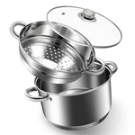 Aufranc 6 Quart 18/10 Stainless Steel Tri-ply Stockpot And Steamer With. Fixed Price $57.81.