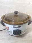 Vintage Retro Rival Crock Pot Slow Cooker Qt. Cream & Brown Model 3350-208. Fixed Price $32.95.