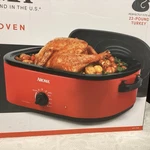 Aroma 18QT. Electric Roaster Oven With Metal Inner Rack Red ART-718R New. Fixed Price $49.95.