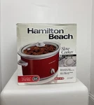 Hamilton Beach Quart Stoneware Slow Cooker With Glass Lid - Cinnamon (33136T). Fixed Price $14.99.