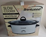 Brentwood Appliances Sc 140W 4.5-QUART Slow Cooker (white & Black) Nib. Fixed Price $69.99.