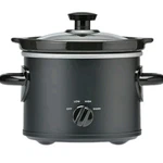 Two (2) Quart Slow Cooker W/removable Crock Matte Black By Mainstays. Fixed Price $42.40.