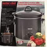 Better Chef 3-QUART Round Slow Cooker Removable Stoneware Crock And Settings. Fixed Price $18.99.