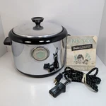 Nesco Roaster Oven 4210-2 Round Slow Cooker Vtg Cord Hi-lo 1950S Manual Works. Fixed Price $50.91.