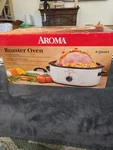 Aroma ART-808 Quart Roaster Oven New Open Box Never Used White. Fixed Price $46.00.