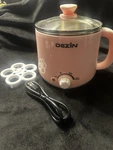 Dezin Pink Electric Hot Pot Rapid Noodles Cooker & Warmer Stainless Steel 1.6L. Fixed Price $21.49.