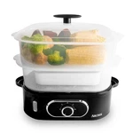 Aroma Double Food Steamer Basket And Electric Rice With Easy-read Water. Fixed Price $52.25.