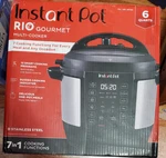 Instant Rio Gourmet 6QT Multi-cooker Stainless Steel Fast, One-pot Meals. Fixed Price $79.99.