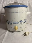 Vintage Rival Crock Pot 3120 Blue Floral 3.5 Qt Stoneware Slow Cooker Tested. Fixed Price $34.99.