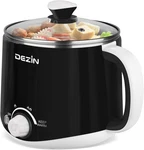 Dezin Hot Pot Electric, Rapid Noodles Cooker, Stainless 1.7 Quarts, Black. Fixed Price $39.18.