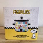 Uncanny Brands Peanuts Snoopy & Woodstock Colorful Slow Cooker 2 Quart Crock Pot. Fixed Price $40.00.