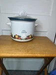 Vintage Rival Crock Pot Vegetable Pattern Model 3120 2.5 Qt Tested Works. Fixed Price $19.99.