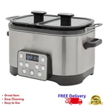 Greenpan 6QT Split Pot Slow Cooker Multi-function Electric Nonstick New. Fixed Price $268.99.