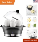 Chefman Rapid Poacher & Steamer 6 Eggs, Soft/hard, Buzzer, Bpa-free Black. Fixed Price $33.24.