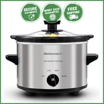 Slow Cooker Crock Pot Kitchen Portable Mini 1.5 Quart Stainless Steel Glass Lid. Fixed Price $21.02.