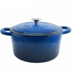 Crock Pot Artisan 7 Quart Round Cast Iron Dutch Oven In Sapphire Blue. Fixed Price $71.75.