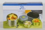 Lille Home Stainless Steel Lunch Box Set W/carry Bag, Blue. Fixed Price $14.95.