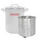 Concord Stainless Steel Stock Pot W/steamer Basket. Cookware Great For Boilin.... Fixed Price $174.08.