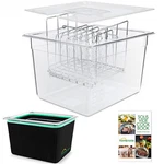 Homenote Sous Vide Container 12 Quart With Lid & Rack And Sleeve - Bpa Free. Fixed Price $75.55.