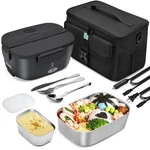 Stn Heated Lunch Boxes For Adults,efficient 1.95L (1.5L+0.45L), Black. Fixed Price $35.99.
